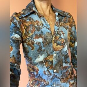 1970’s Dagger Collar Men’s Vintage Shirt, California